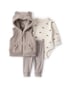 Conjunto longo bebê 3 peças com sherpa - multicor | Carter's