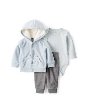 Conjunto longo bebê 3 peças bichinho em fleece - multicor | Carter's