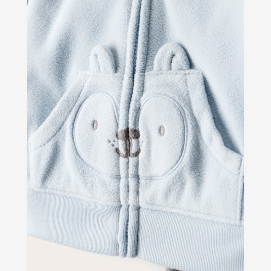 Conjunto longo bebê 3 peças bichinho em fleece - multicor | Carter's