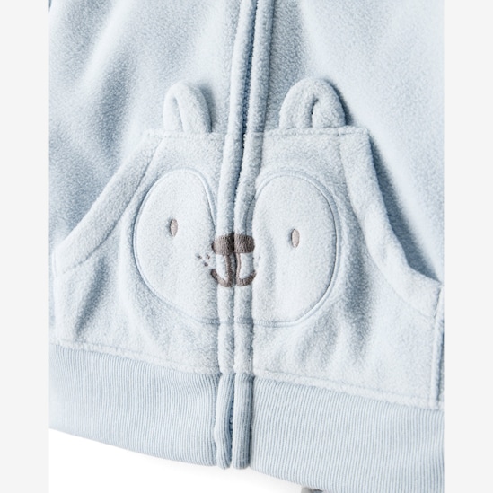 Conjunto longo bebê 3 peças bichinho em fleece - multicor | Carter's