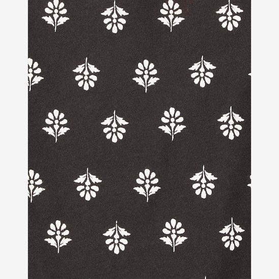 Macaquinho bebê floral - preto | Carter's