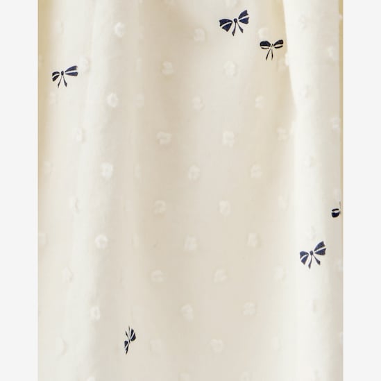 Vestido bebê evasê laços - bege | OshKosh