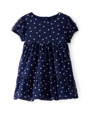 Vestido bebê evasê poá com calcinha - azul | OshKosh