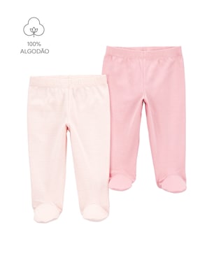 Kit calça bebê 2 peças com pezinhos - multicor | Carter's