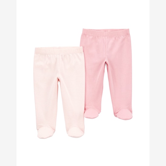 Kit calça bebê 2 peças com pezinhos - multicor | Carter's