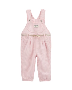 Jardineira bebê listrada com cinto - rosa | OshKosh
