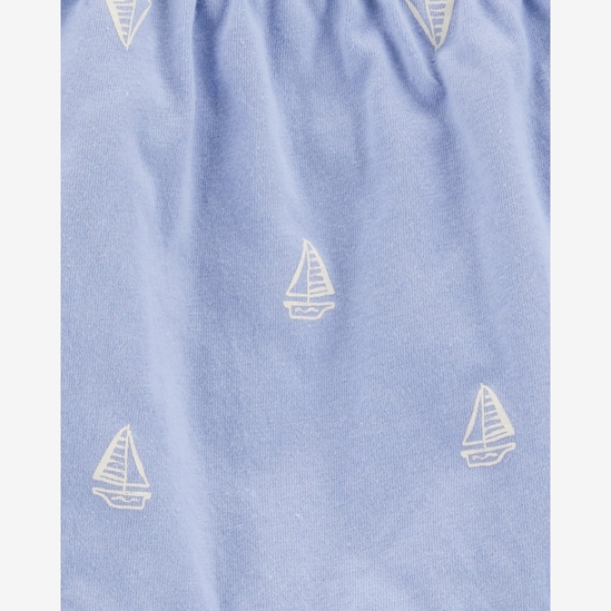 Conjunto curto bebê 2 peças barquinhos - azul | Carter's