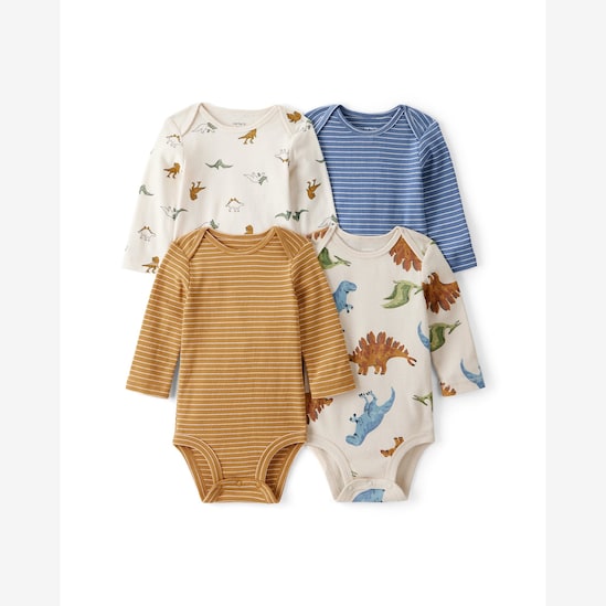 Kit body bebê 4 peças dinossauros - multicor | Carter's