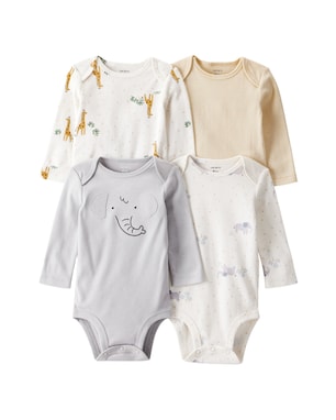 Kit body bebê 4 peças bichinhos - multicor | Carter's