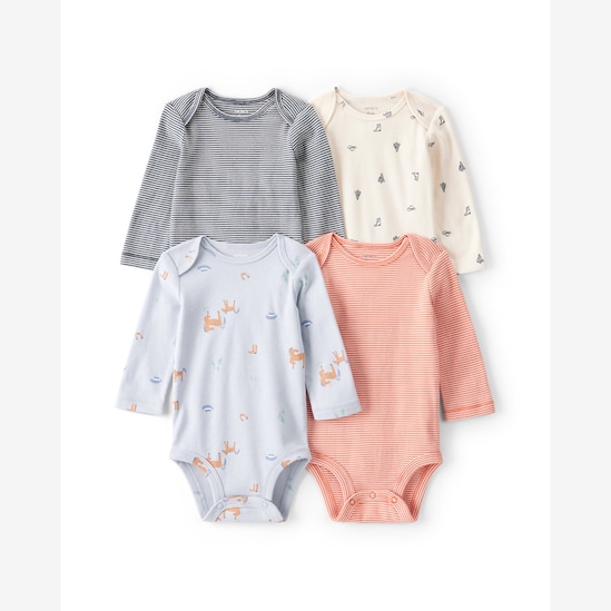 Kit body bebê 4 peças western - multicor | Carter's