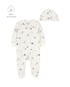 Macacão bebê fazenda com touca - off-white | Carter's