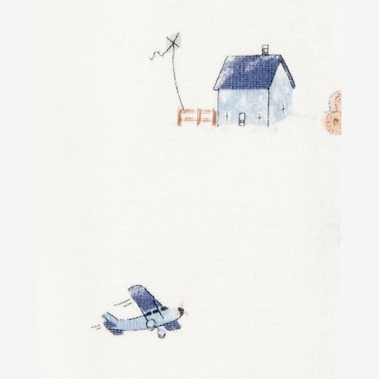 Macacão bebê fazenda com touca - off-white | Carter's