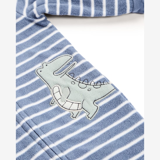 Macacão bebê em fleece com pezinhos - azul | Carter's