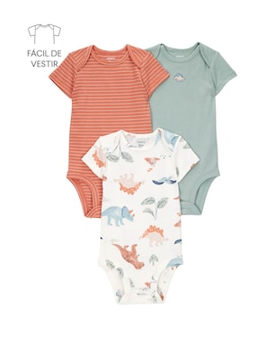 Kit body bebê 3 peças dinossauro - multicor | Carter's