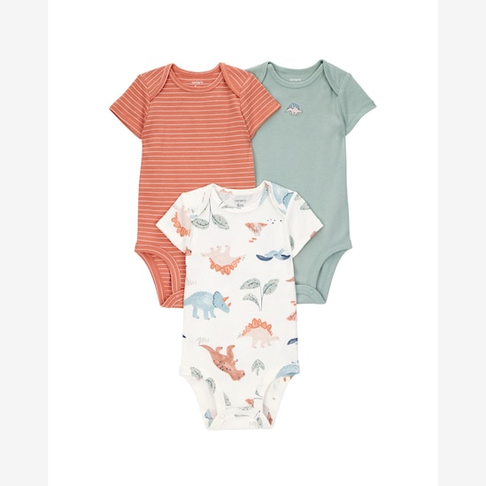 Kit body bebê 3 peças dinossauro - multicor | Carter's