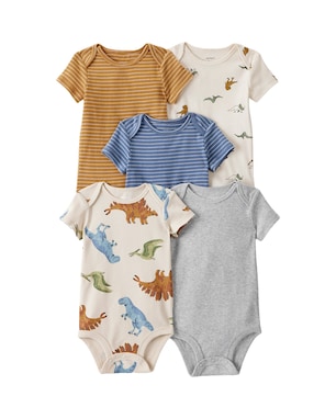 Kit body bebê 5 peças dinossauros - multicor | Carter's