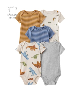 Kit body bebê 5 peças dinossauros - multicor | Carter's