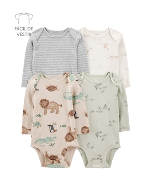 Kit body bebê 4 peças animais - multicor | Carter's