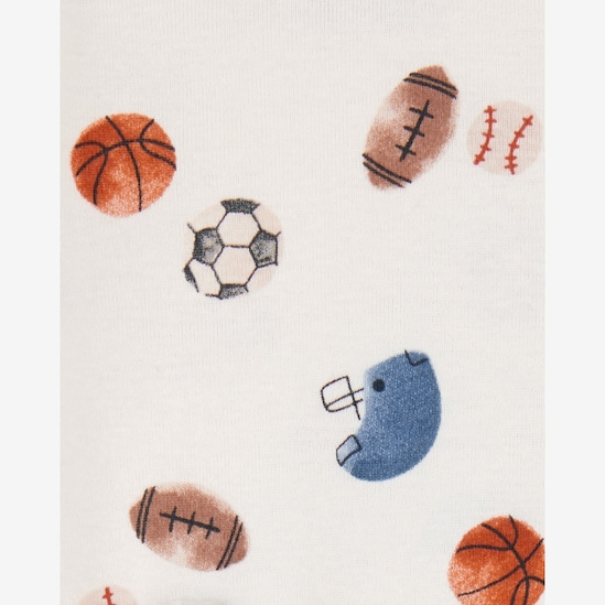 Kit body bebê 4 peças futebol americano - multicor | Carter's