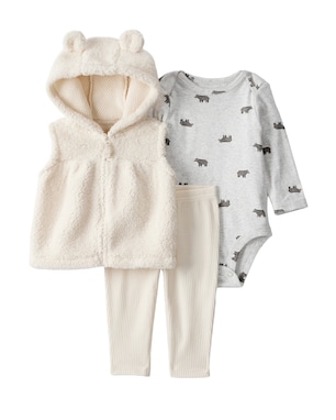 Conjunto longo bebê 3 peças em sherpa - multicor | Carter's