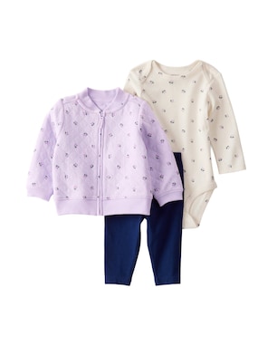 Conjunto longo bebê 3 peças matelassê - multicor | Carter's