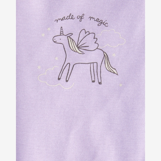 Conjunto longo bebê 3 peças unicórnio com capuz - multicor | Carter's