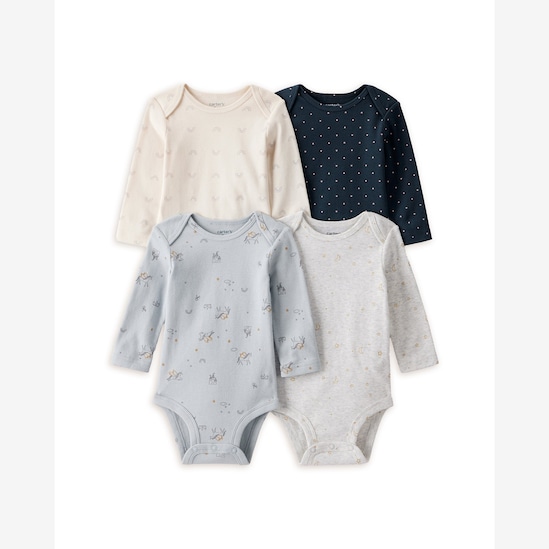 Kit body bebê 4 peças variadas - multicor | Carter's