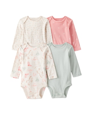 Kit body bebê 4 peças western floral - multicor | Carter's