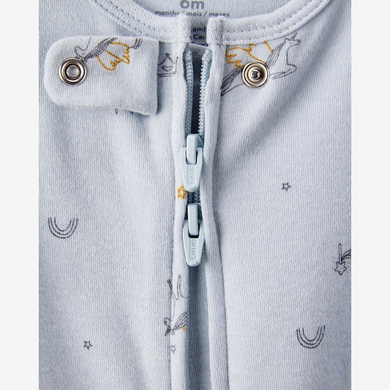 Macacão bebê unicórnios com pezinhos - cinza | Carter's