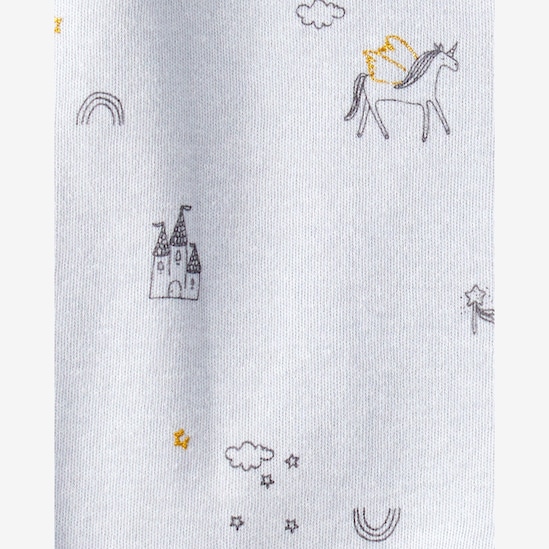 Macacão bebê unicórnios com pezinhos - cinza | Carter's