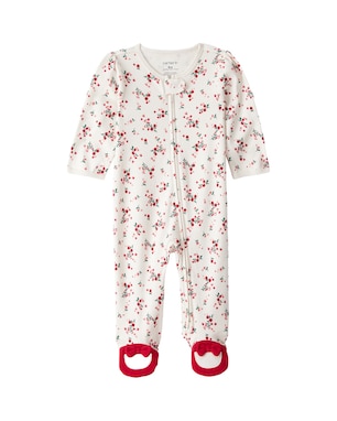 Macacão bebê com pezinhos floral - off-white | Carter's