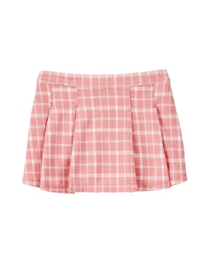 Short-saia infantil xadrez - rosa | Carter's