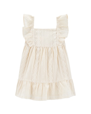 Vestido bebê rendado com calcinha - off-white | Carter's