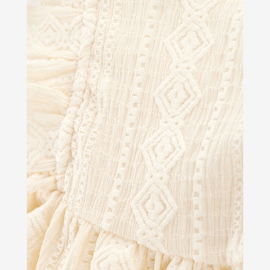 Vestido bebê rendado com calcinha - off-white | Carter's