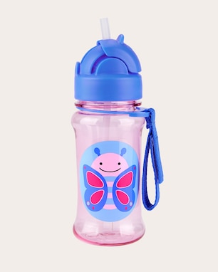 Garrafa squeeze infantil Flip Tritan borboleta - multicor | Skip Hop