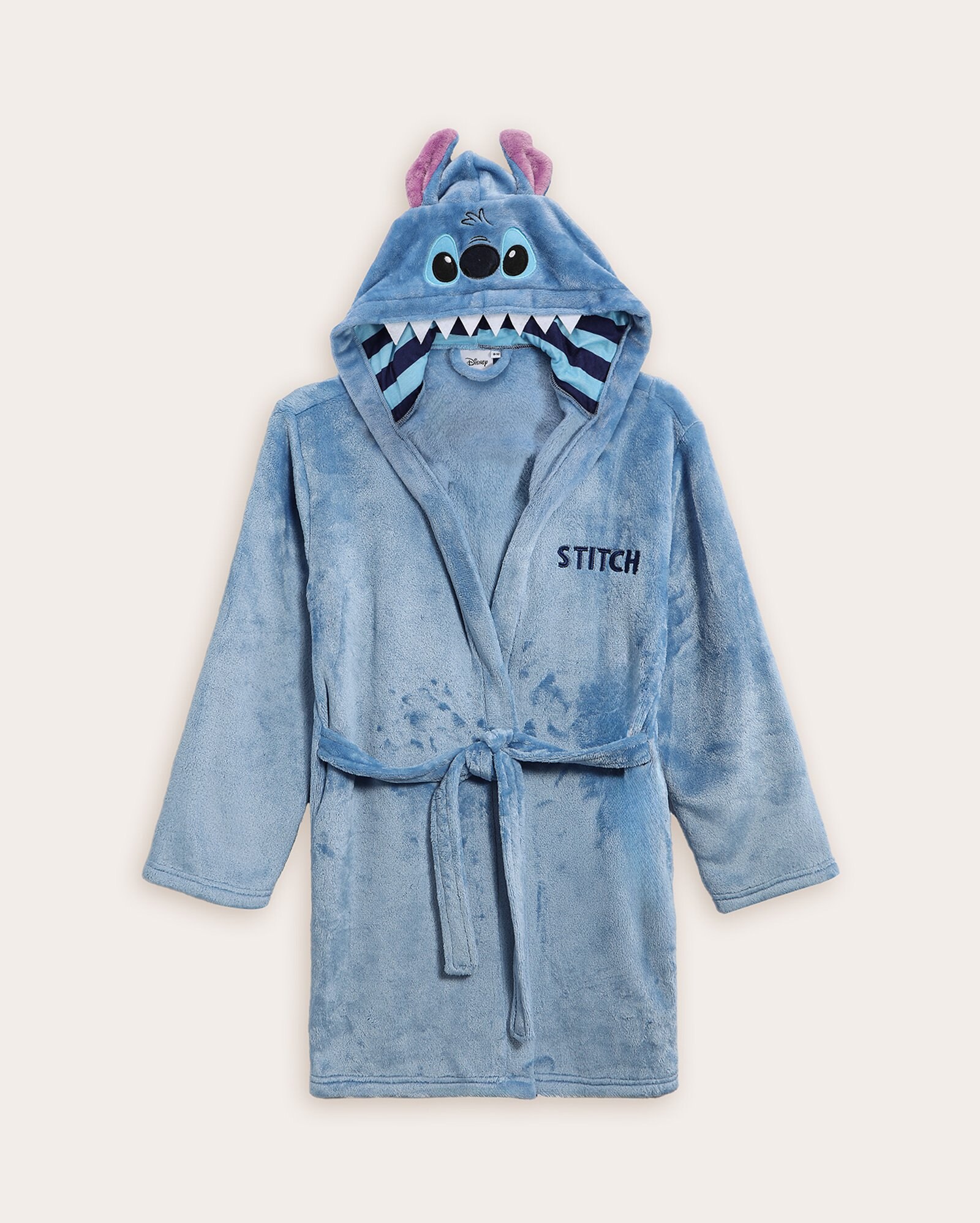 Roupão infantil fleece Stitch interativo 4-12A - azul | Disney