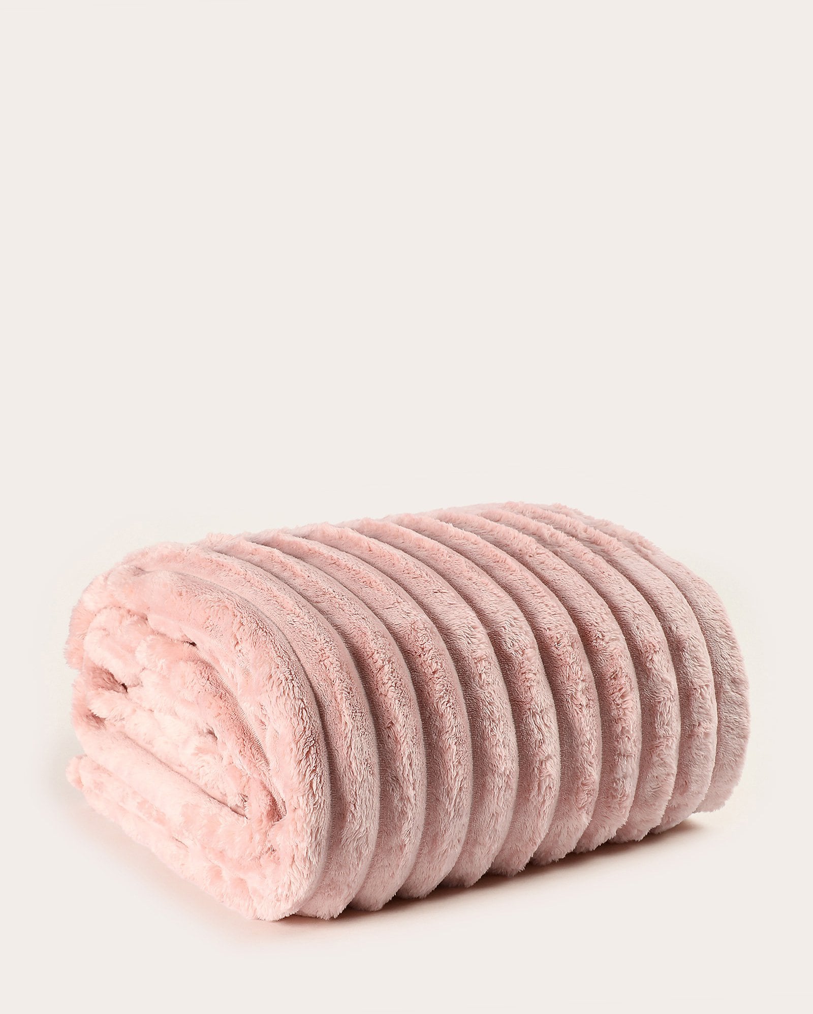 Manta solteiro canelada flannel - rosa | Casa Riachuelo