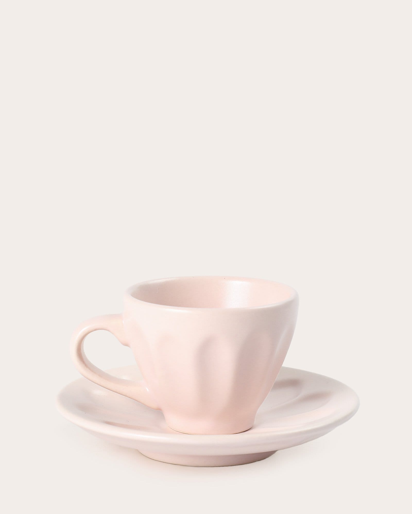Xícara com pires em cerâmica 70ml - rosa | Casa Riachuelo