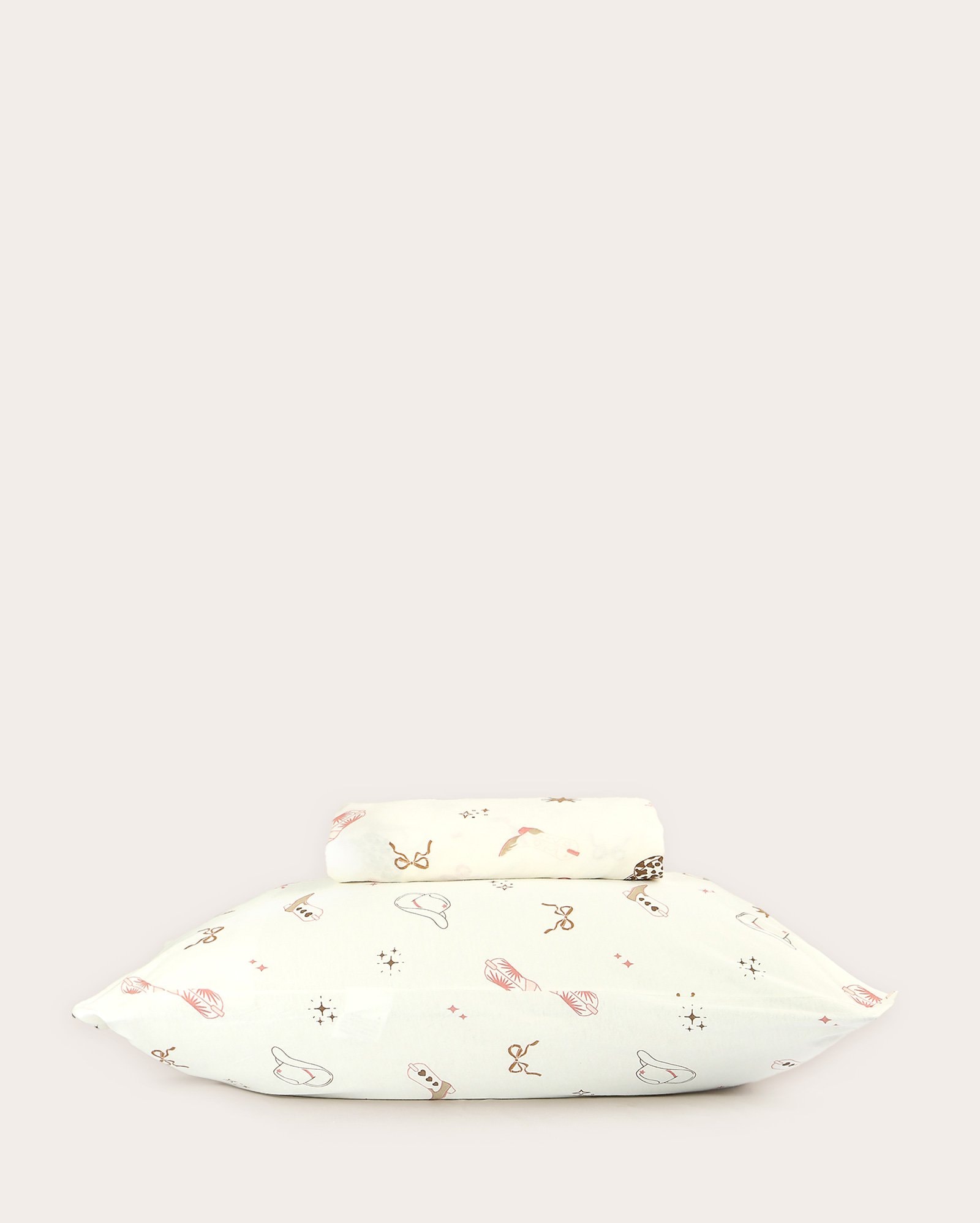 Jogo de cama solteiro 2 peças malha cowgirls - off-white | Casa Riachuelo