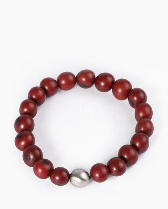 Pulseira de semente de açaí Yawanawa - Vermelho | Riachuelo + #TOGETHERBAND