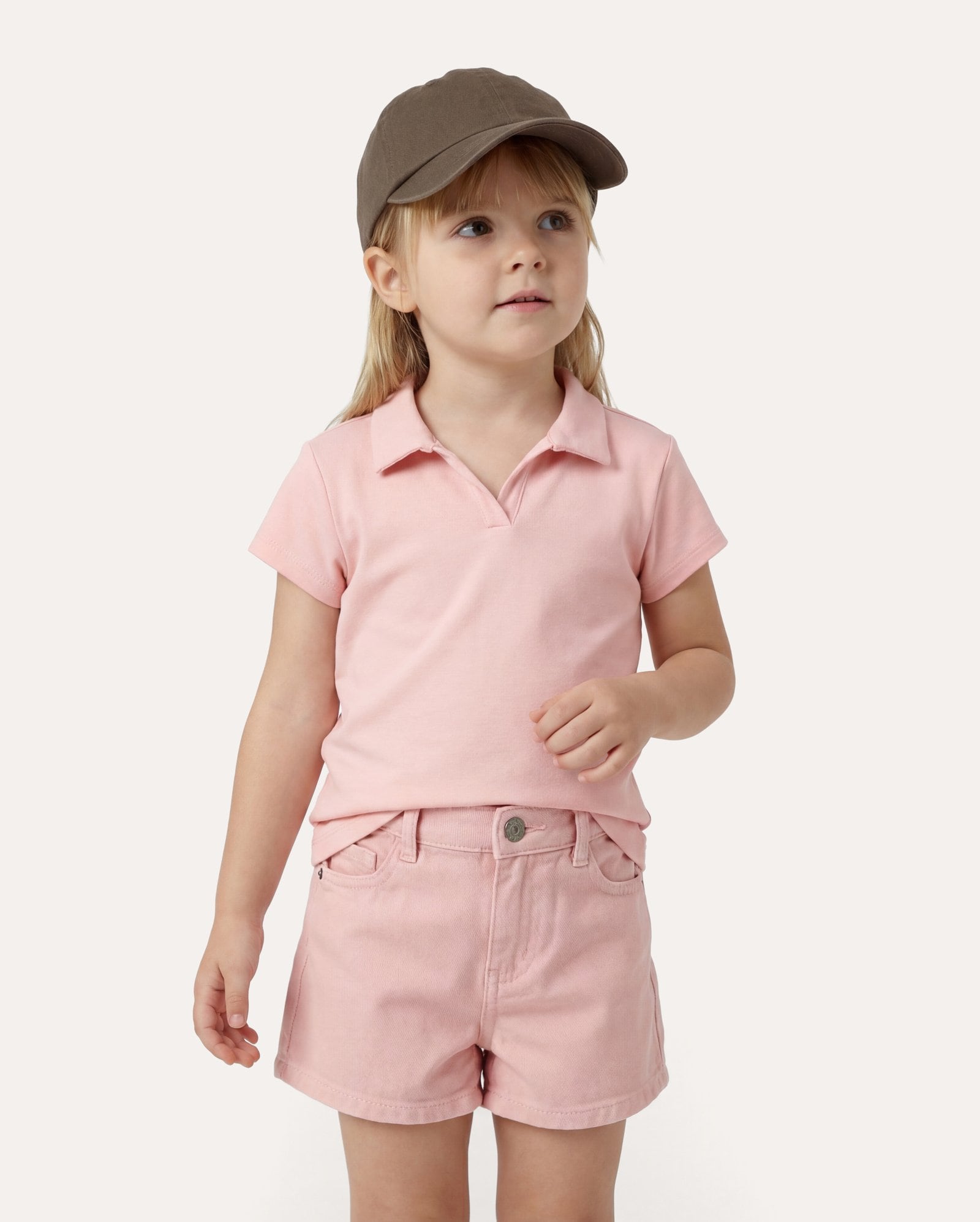 Polo infantil baby tee básica 1-6A - Rosa Claro