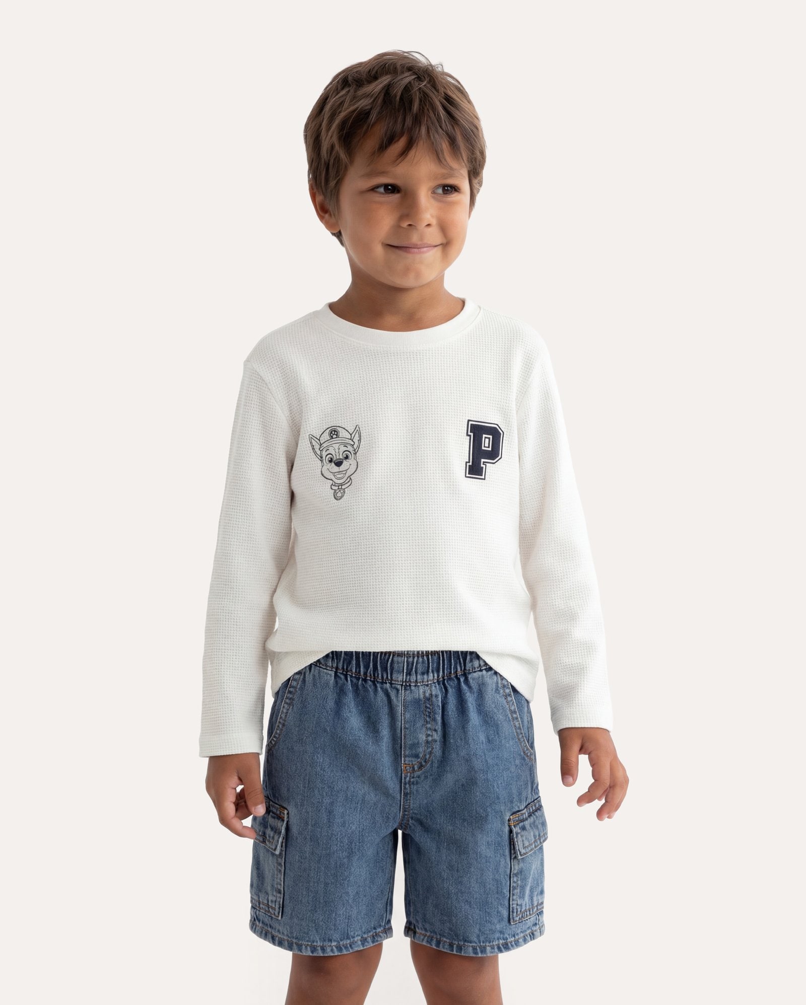 Camiseta infantil Patrulha canina 1-6A - branca | Paramount