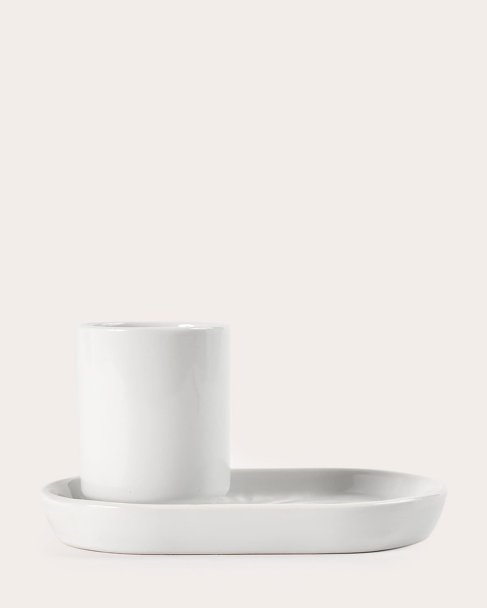 Xícara de café com pires cerâmica 170ml - branco | Casa Riachuelo