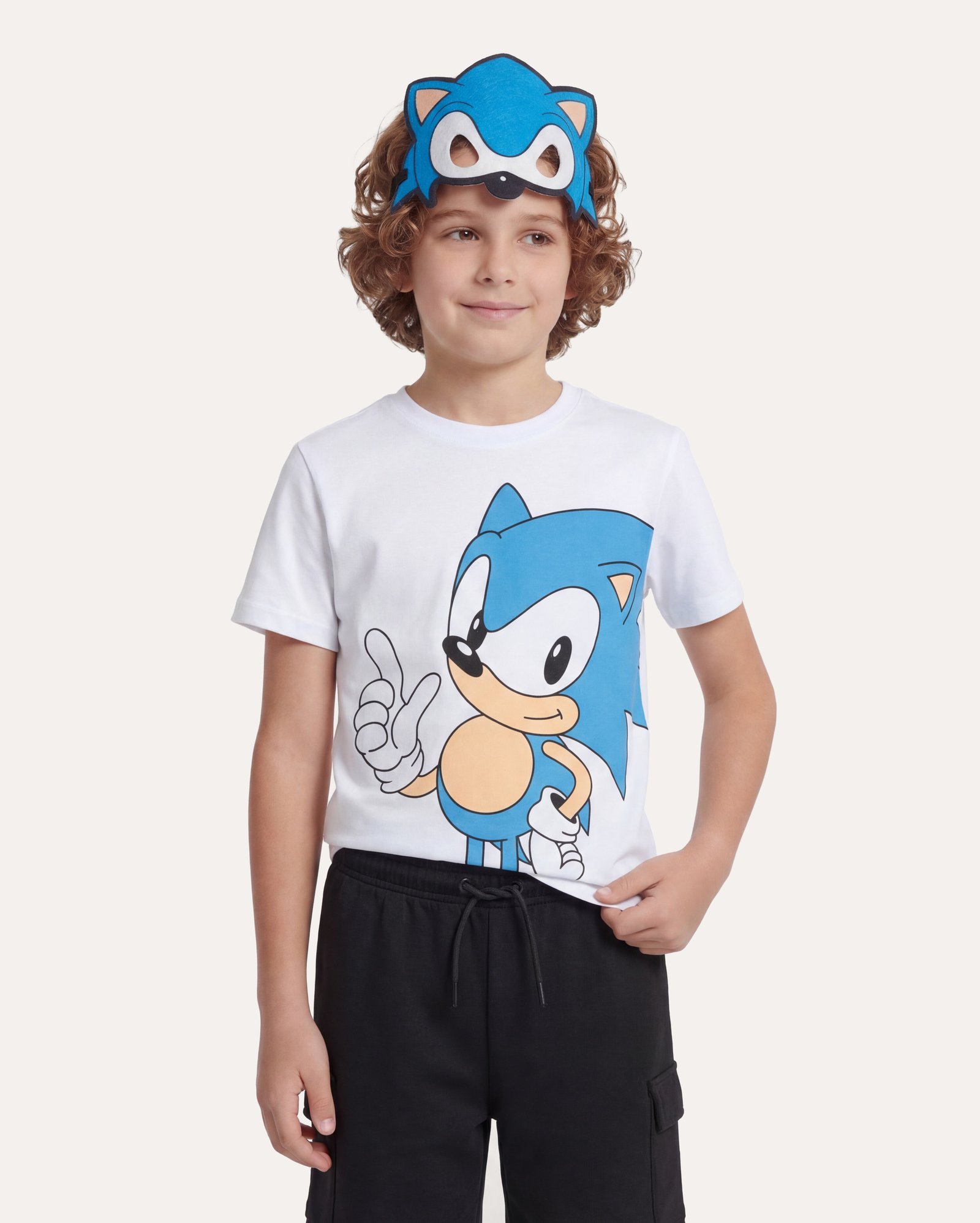 Camiseta infantil regular Sonic 4-12A - branca | SEGA