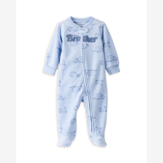 Macacão bebê em fleece little brother - azul | Carter's