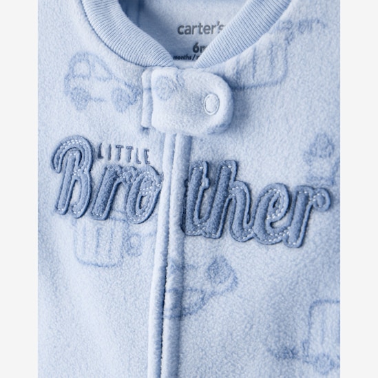 Macacão bebê em fleece little brother - azul | Carter's