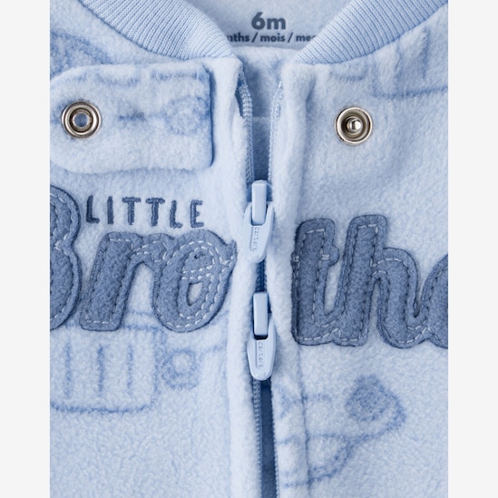 Macacão bebê em fleece little brother - azul | Carter's