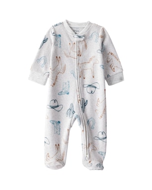 Macacão bebê em fleece western - cinza | Carter's