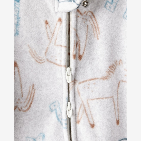 Macacão bebê em fleece western - cinza | Carter's