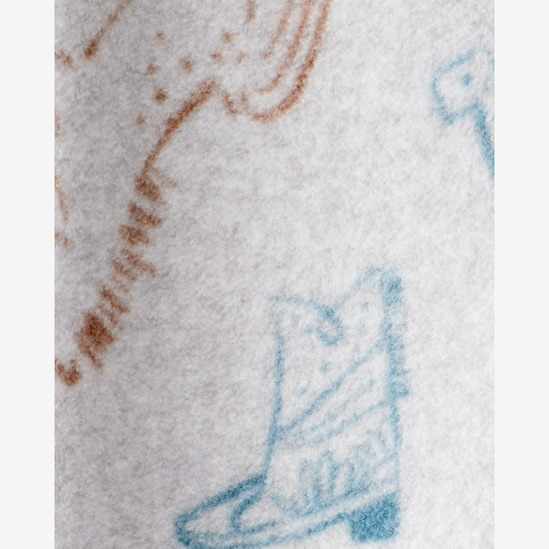 Macacão bebê em fleece western - cinza | Carter's